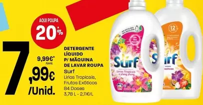 Surf - Detergente Líquido P/Máquina De Lavar Roupa