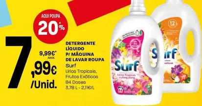 Surf - Detergente Líquido P/Maquina De Lavar Roupa