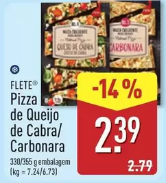 Pizza De Queijo De Cabra/ Carbonara