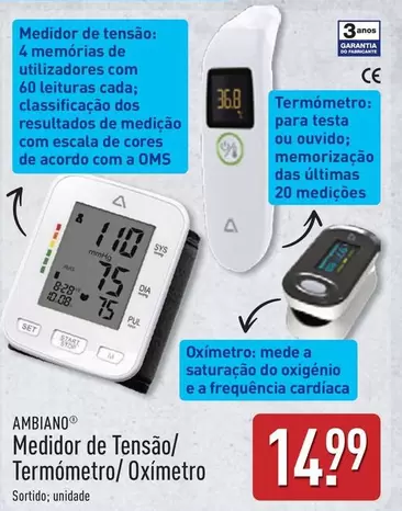 Dia - Medidor De Tensao/ Termometro/Oxímetro