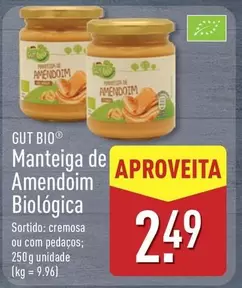 Gut Bio - Manteiga De Amendoim Biologica