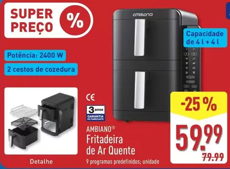 Ambiano - Fritadeira De Ar Quente