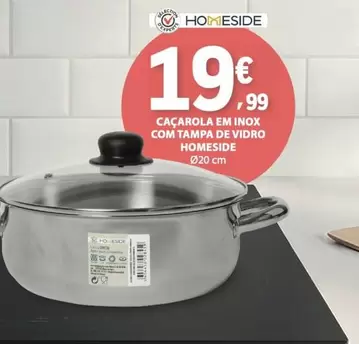 .Com - Caçarola Em Inox Com Tampa De Vidro