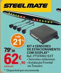 .Com - Kit 4 Sensores De Estacionamento Com Display