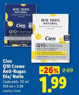 Cien - Q10 Creme Anti-rugas Dia/Noite