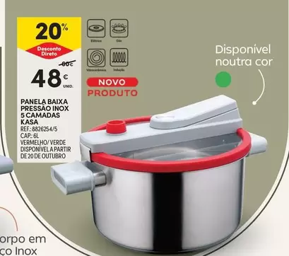 Kasa - Panela Baixa Pressao Inox 5 Camadas