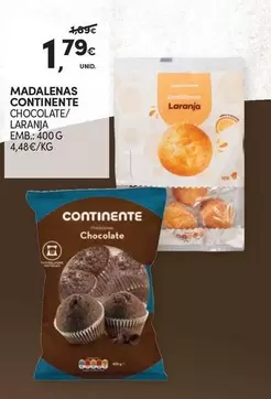 Continente - Madalenas Chocolate/laranja