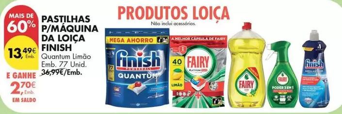 Finish - Pastilhas P/maquina Da Loica