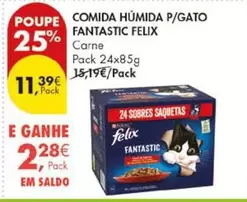 Purina - Comida Húmida P/Gato Fantastic Felix
