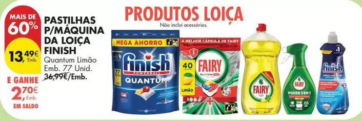 Finish - Pastilhas P/maquina Da Loica