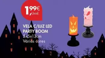 Vela C/luz Led Party Boom