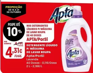 Apta - Detergente Líquido P/ Maquina De Lavar Roupa
