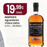 Martha's - Aguardente Vinica Velha