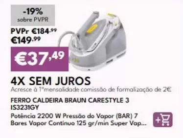 Braun - Ferro Caldeira Carestyle 3 IS3231GY