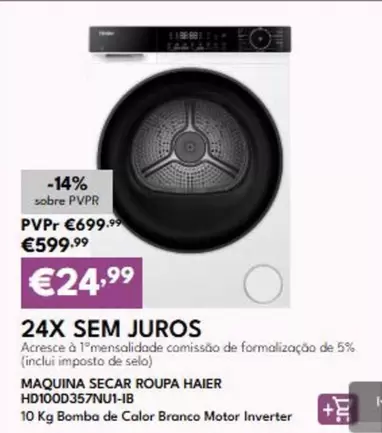 Lu - Maquina Secar Roupa Haier Hd100357nu1-ib