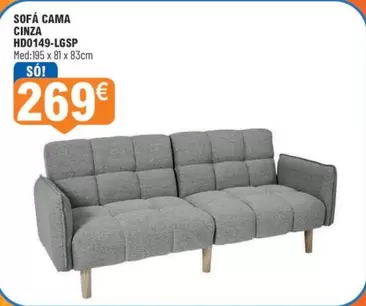 Sofá Cama Cinza HD0149-LSSP