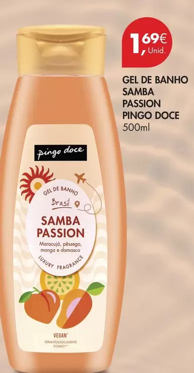 pingo doce - Gel De Banho Samba Passion