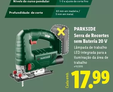 parkside - Serra De Recortes Sem Bateria 20 V