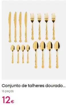 Conjunto De Talheres Dourado