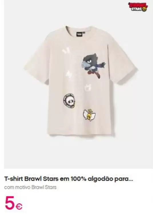 .Com - T-shirt Brawl Stars Em 100% Algodão Para...