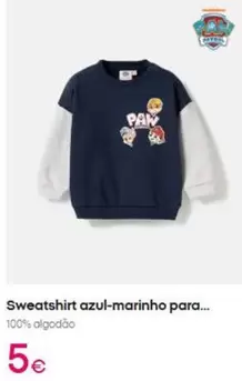 PAN - Sweatshirt azul-marinho para
