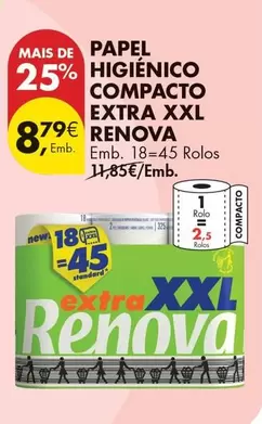 Renova - Papel Higienico Compacto Extra XXL