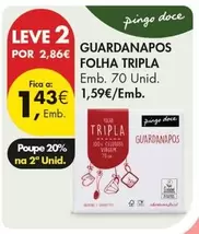 pingo doce - Guardanapos Folha Tripla
