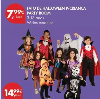 Fato De Halloween P/Criança Party Boom