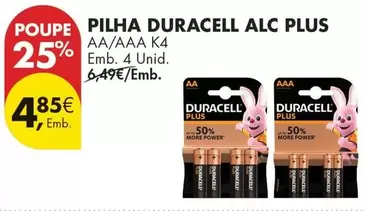 Duracell - Pilha Alc Plus