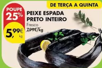 Peixe Espada Preto Inteiro