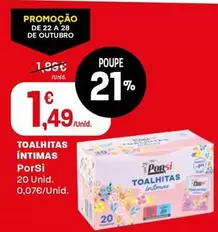 Porsi - Toalhitas Íntimas