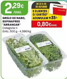 Grelo De Nabo, Espinafres Arrancar