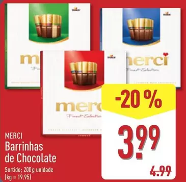 Merci - Barrinhas De Chocolate