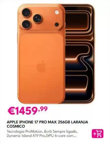 Apple - Iphone 17 Pro Max 256gb Laranja