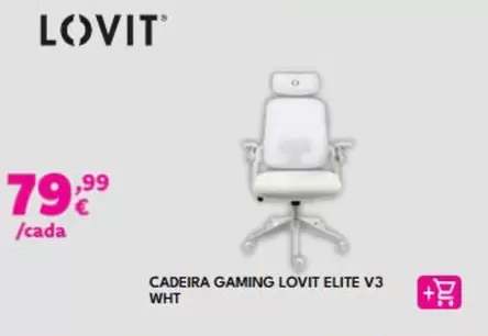 Lovit - Cadeira Gaming Elite V3 WHT