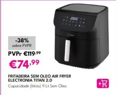 Electronia - Fritadeira Sem Oleo Air Fryer Titan 2.0