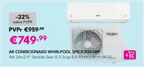 Whirlpool - Condicionado Spicer312a3wf