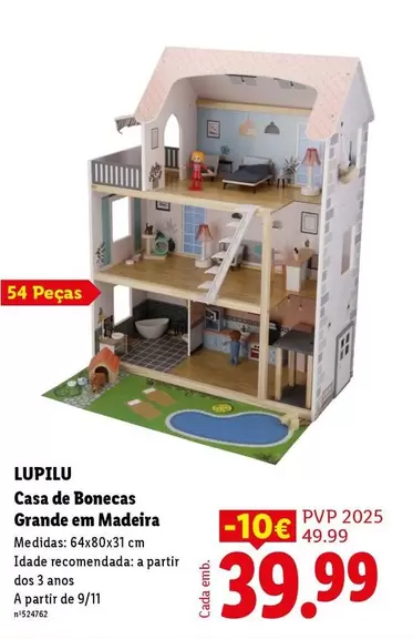 lupilu - Casa De Bonecas Grande En Madeira