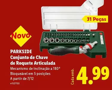 parkside - Conjunto De Chave De Roquete Articulada