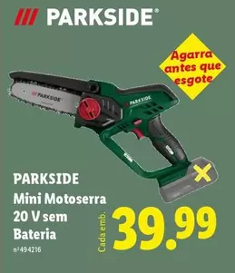 parkside - Mini Motoseria 20 V Sem Bateria