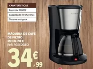 Moulinex - Maquina De Cafe De Filtro