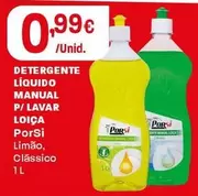Porsi - Detergente Líquido Manual P/ Lavar Loica