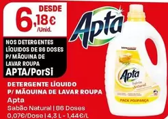 Apta - Detergente Líquido P/Maquina De Lavar Roupa