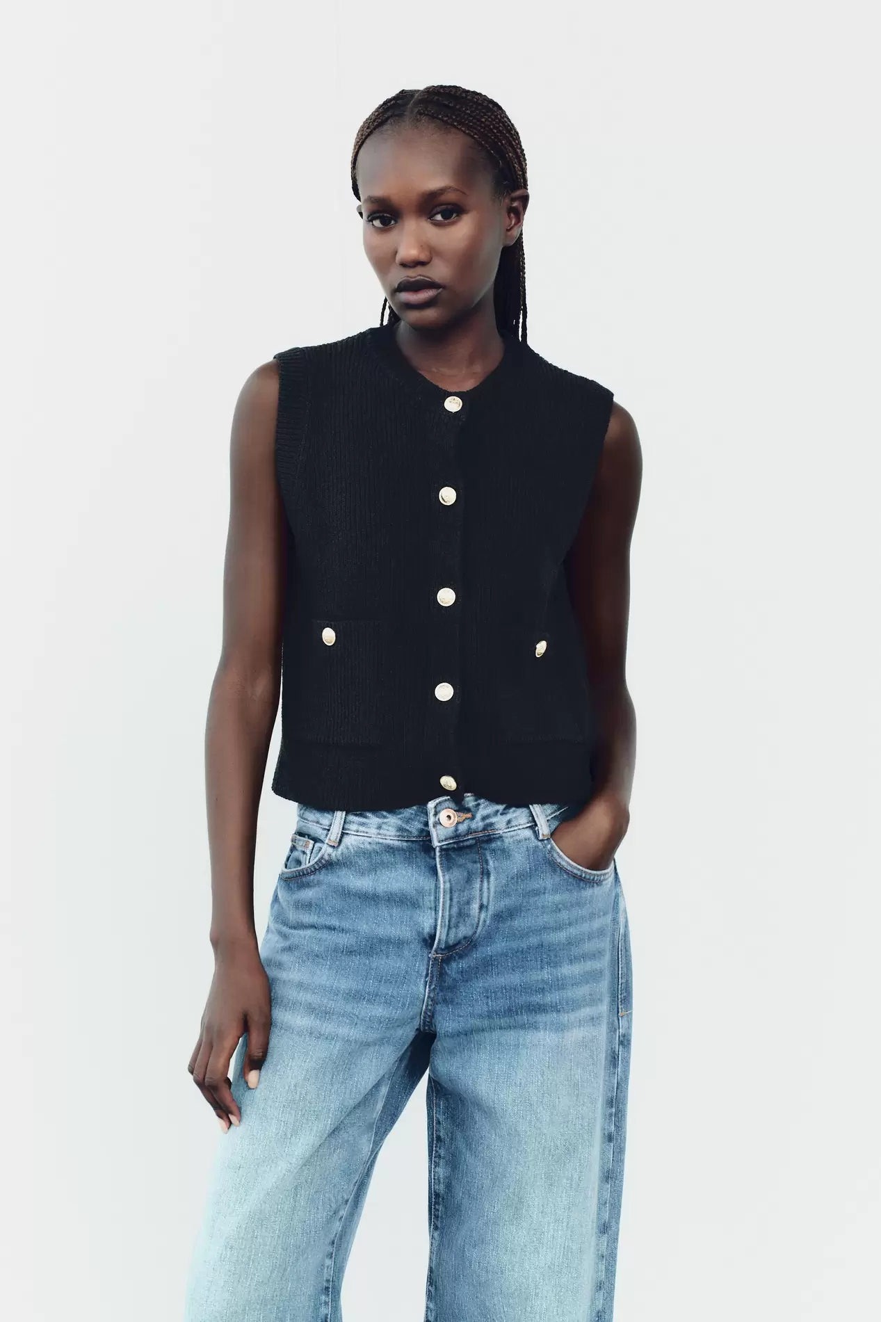 TOP COLETE DE MALHA LISA