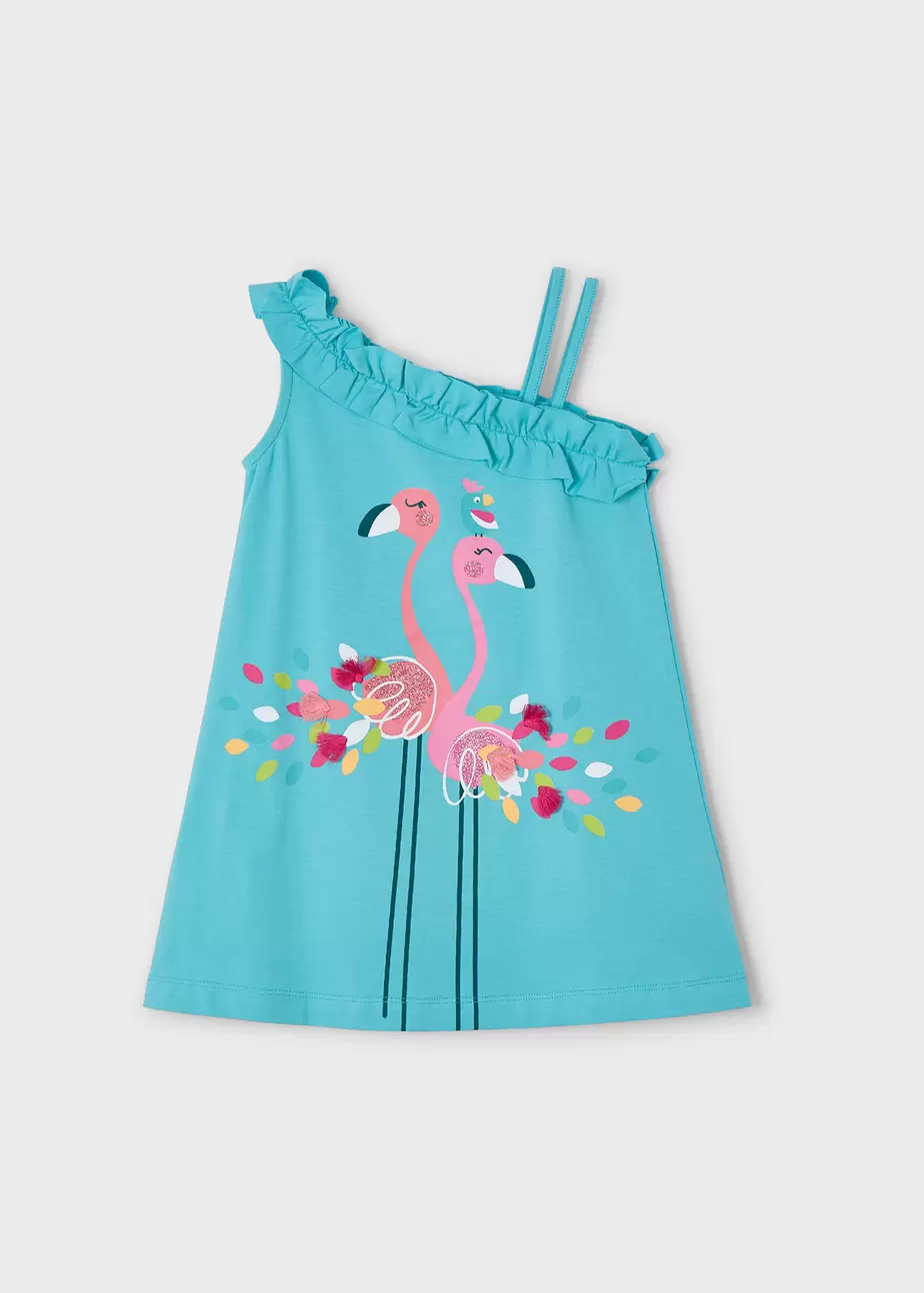 Vestido assimétrico menina