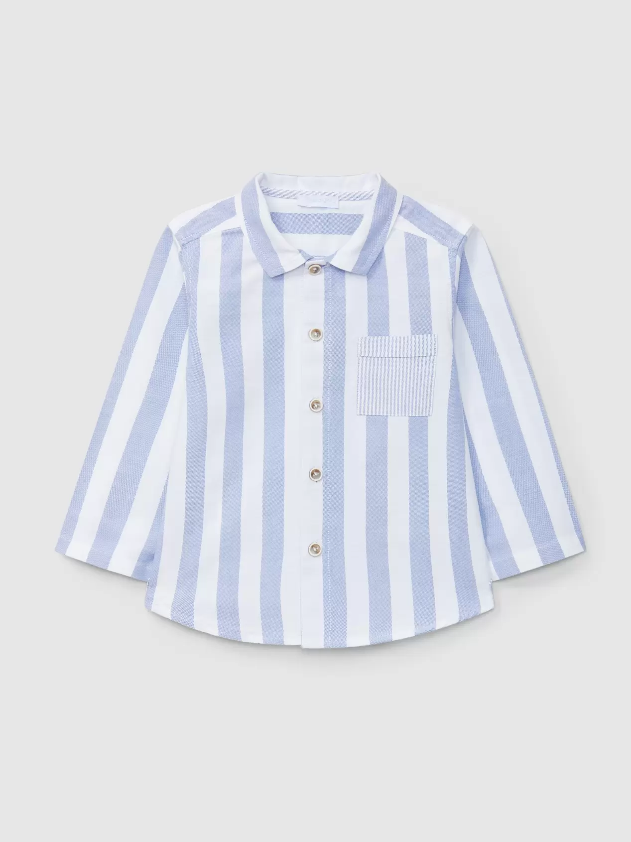 Striped Oxford fabric shirt