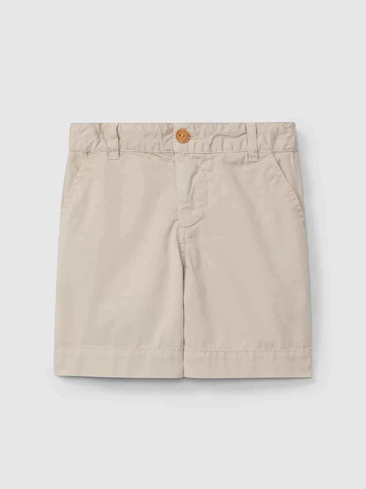 Plain twill shorts with four pockets