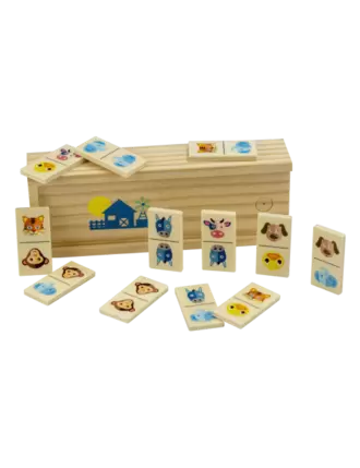 Dominó de Madeira Infantil - Animais