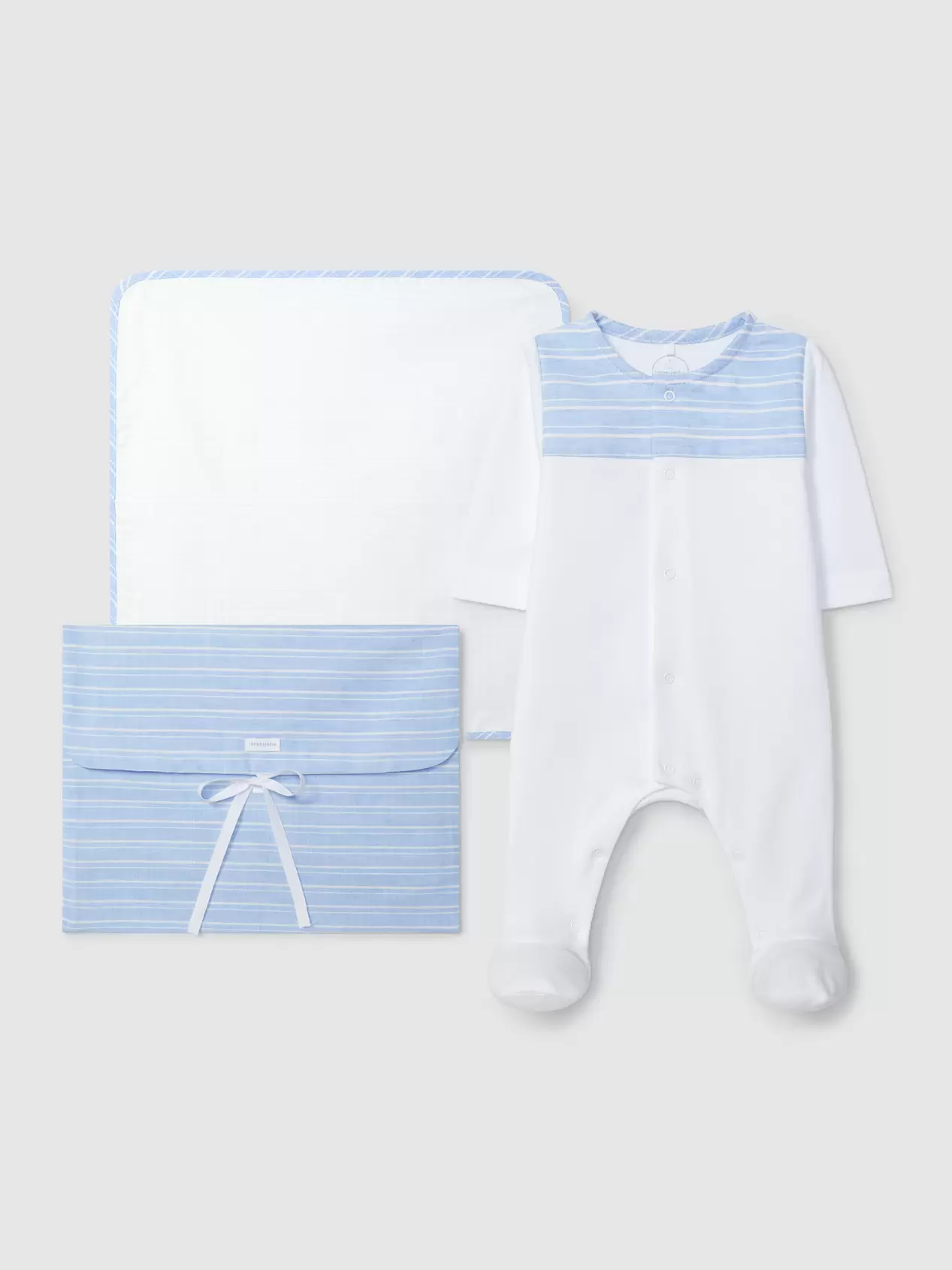 Three-piece set stripes first outfit