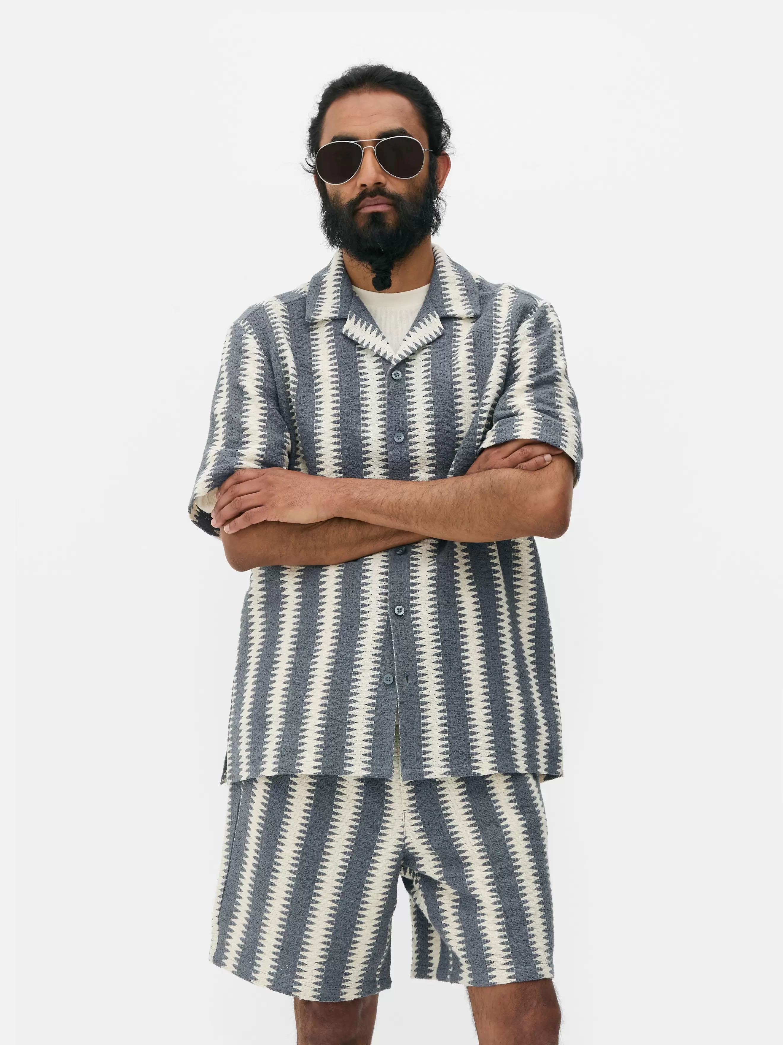 Crochet Striped Shirt